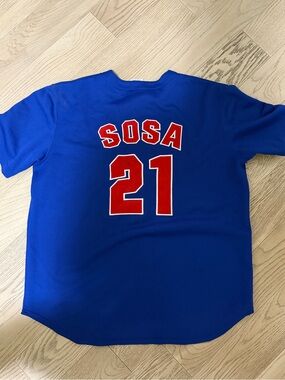 VINTAGE Sammy Sosa Chicago Cubs 21 Graphic Baseball Jersey